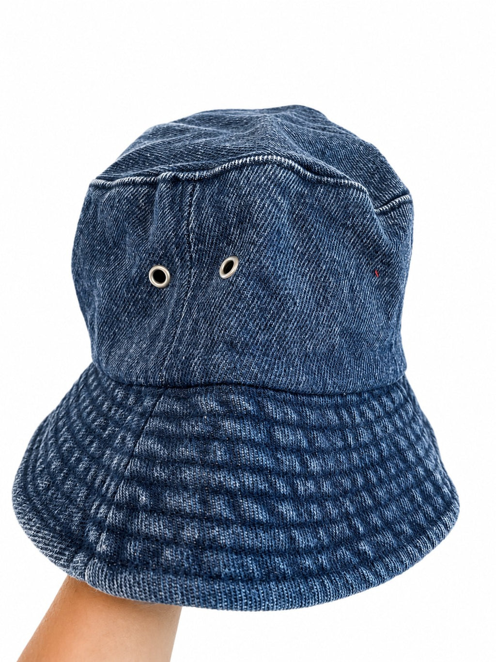 Levi's Denim Bucket Hat Blue Washed Indigo Embroidered Logo Unisex Sun Hat