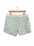 Men's Swim Trunks Light Blue Evil Eye Print Drawstring Board Shorts Beach Pool