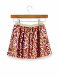 Girls Multicolor Sequin Skirt Sparkly Elastic Waist Tulle Party Skirt