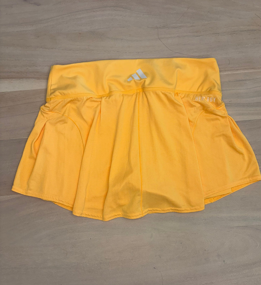 Adidas HEAT.RDY Women's Tennis Skort with Shorts Yellow/Orange Size M