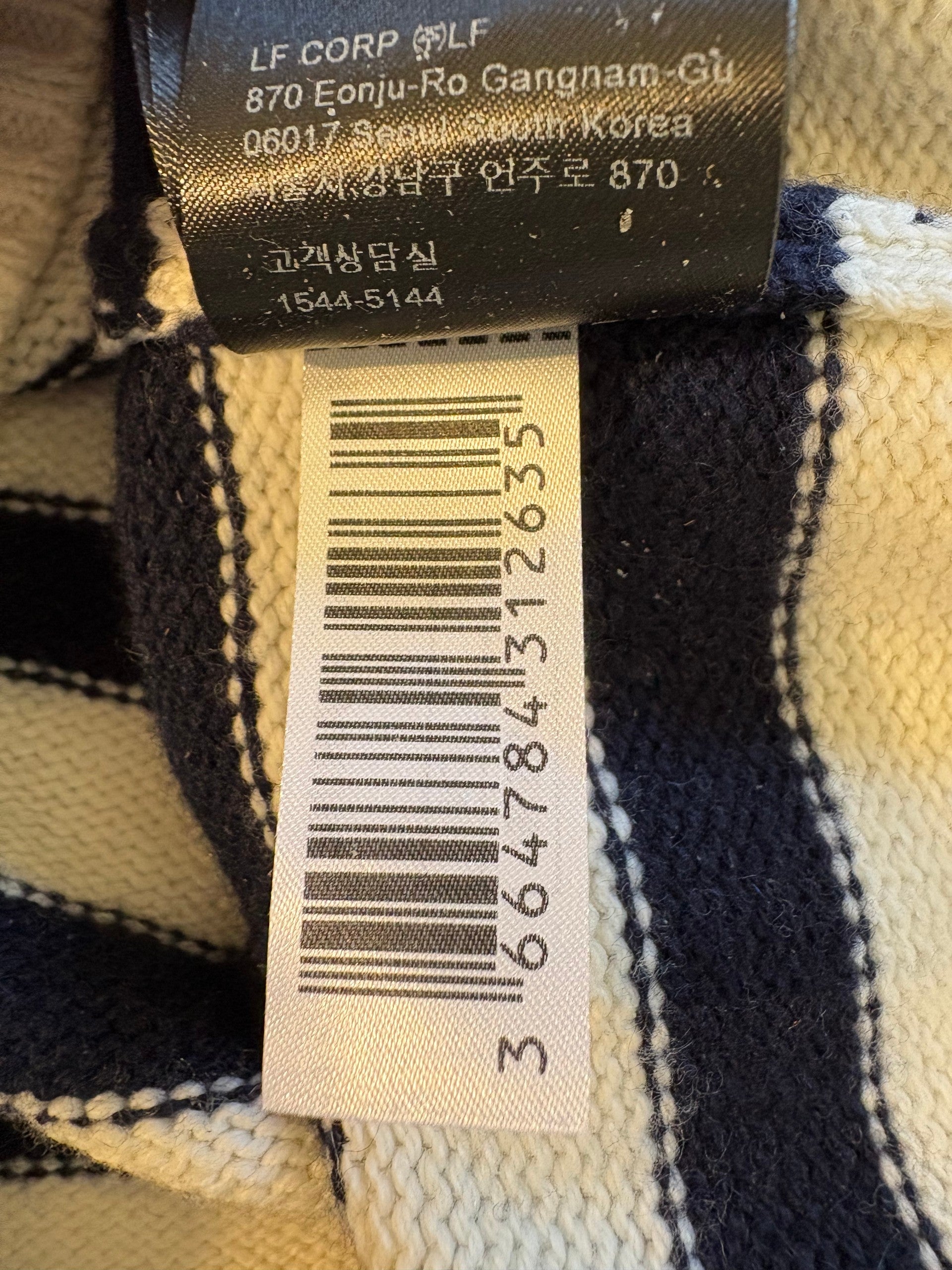 ba&sh Breton Striped Knit Sweater Cream Navy Button Shoulder Size 3 (US M)