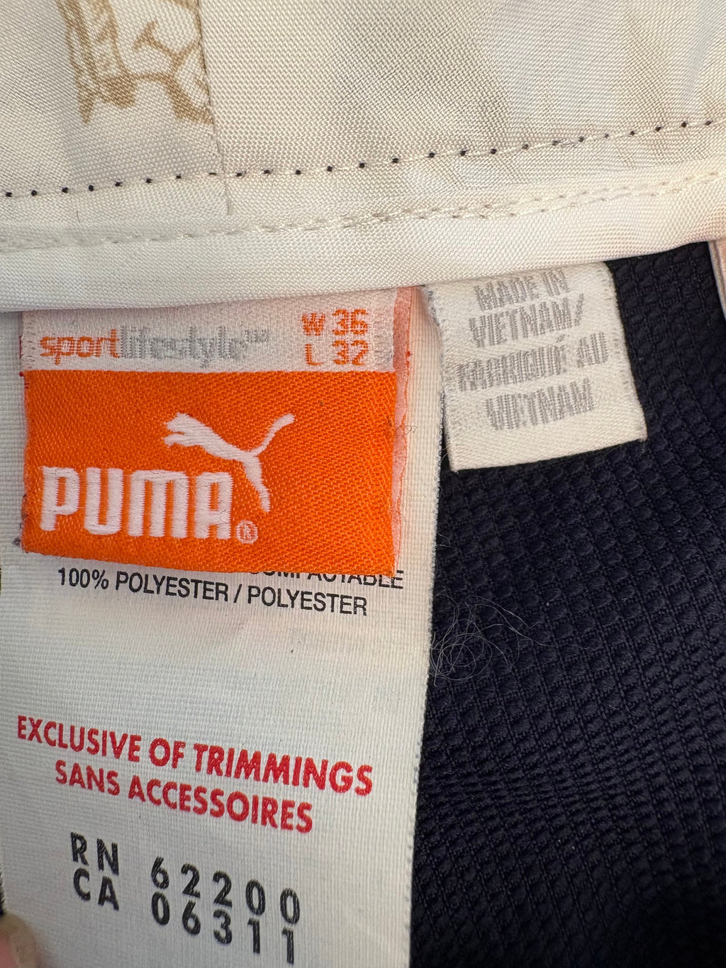 PUMA Golf Men's Navy Blue Stretch Golf Pants Flat Front 36x32 Polyester