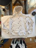 Off-White c/o Virgil Abloh All-Over Logo Hoodie White Hand Print Pullover