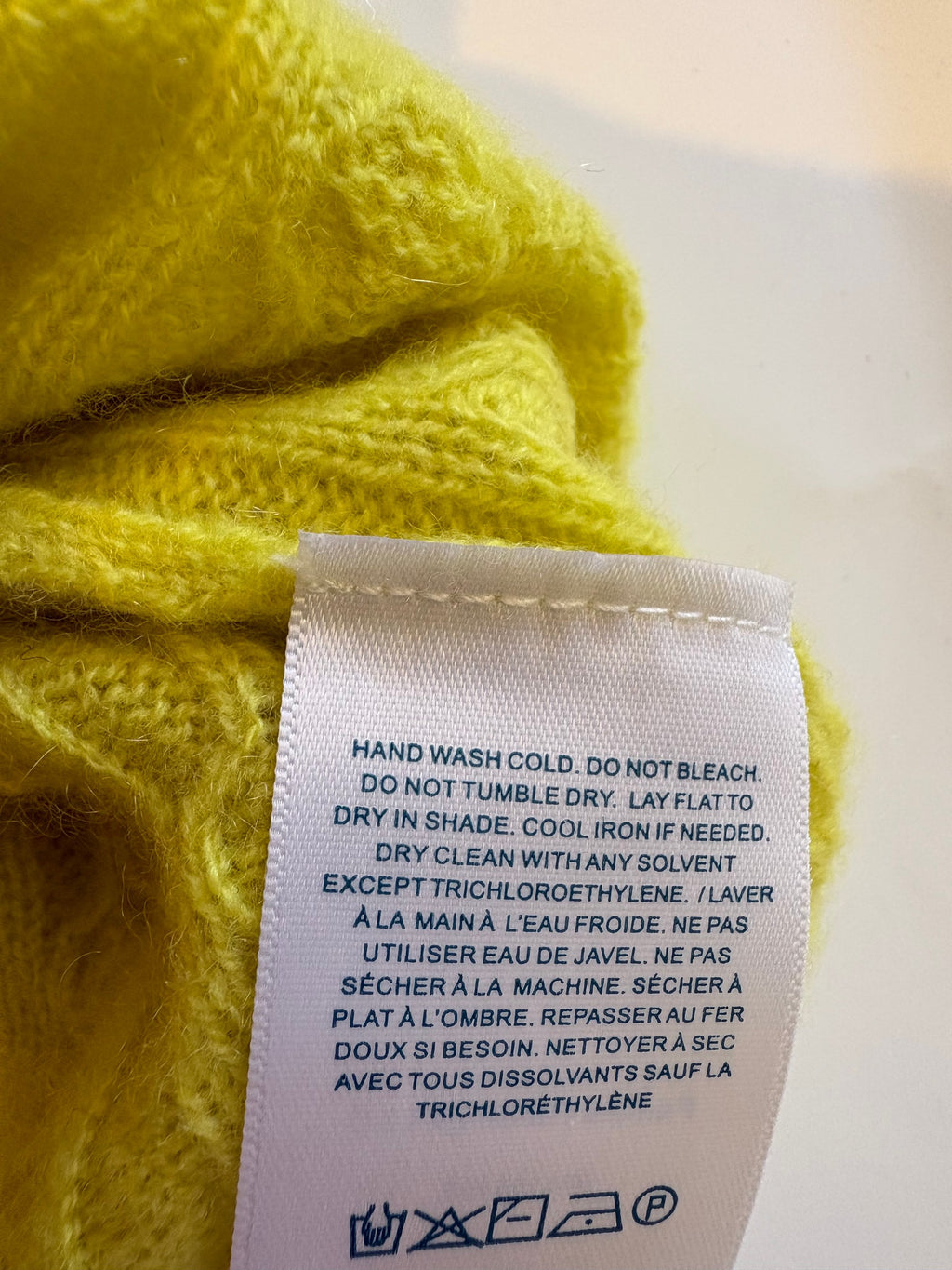 Guest in Residence 100% Cashmere Cable Knit Sweater Vest Yellow Crewneck Sleeveless